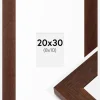 Ramme Juno Teak 20x30 cm - Passepartout Hvid 9x11 cm