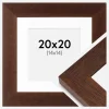 Ramme Juno Teak 20x20 cm - Passepartout Hvid 15x15 cm