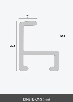 Ramme København Sort - Valgfri Størrelse (Plexiglas)