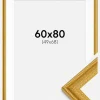 Ramme Lattice Guld 60x80 cm - Passepartout Hvid 50x69 cm
