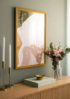 Ramme Lattice Guld 60x80 cm - Passepartout Hvid 19x28 inches