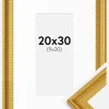 Ramme Lattice Guld 20x30 cm - Passepartout Hvid 10x21 cm