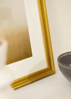 Ramme Lattice Guld 50x70 cm - Passepartout Hvid 16x23 inches