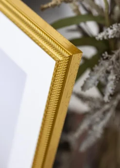 Ramme Lattice Guld 42x59,4 cm - Passepartout Hvid 25x38 cm