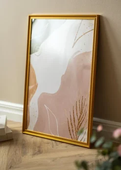 Ramme Lattice Guld 42x59,4 cm - Passepartout Hvid 25x38 cm