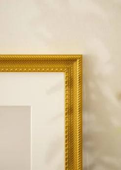 Ramme Lattice Guld 59,4x84 cm - Passepartout Hvid 47x75 cm