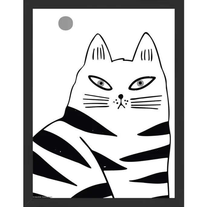 Ramme Liv Sort 30x40 cm - Passepartout Hvid 22x32 cm