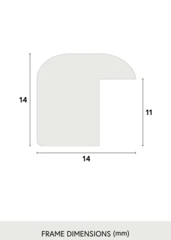 Ramme London Hvid - Valgfri Størrelse (Plexiglas)