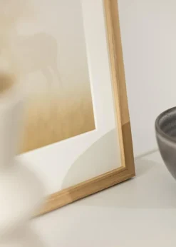 Ramme Massiv Eg 50x70 cm - Passepartout Hvid 40x60 cm