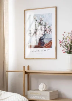 Ramme massiv eg 70x100 cm - Passepartout hvid 60x90 cm