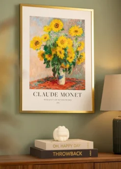 Ramme Minerva Guld 45x60 cm - Passepartout Hvid 34x50 cm