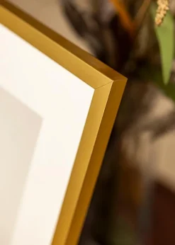 Ramme Minerva Guld 30x40 cm - Passepartout Hvid 21x29,7 cm