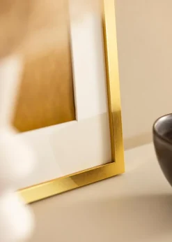 Ramme Minerva Guld 40x40 cm - Passepartout Hvid 12x12 inches