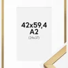 Ramme Minerva Guld 42x59,4 cm - Passepartout Hvid 25x38 cm