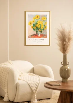 Ramme Minerva Guld 30x40 cm - Passepartout Hvid 21x30 cm