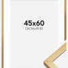 Ramme Minerva Guld 45x60 cm - Passepartout Hvid 14x20 inches