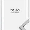 Ramme Minerva Sølv 50x65 cm - Passepartout Hvid 16x22 inches