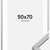 Ramme Minerva Sølv 50x70 cm - Passepartout Hvid 40x60 cm
