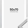 Ramme Minerva Sølv 50x70 cm - Passepartout Hvid 16x23 inches