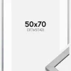 Ramme Minerva Sølv 50x70 cm - Passepartout Hvid 15x23 inches