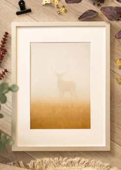 Ramme Minerva Sølv 45x60 cm - Passepartout Hvid 32x45 cm