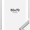 Ramme Minerva Sølv 50x70 cm - Passepartout Hvid 40x61 cm