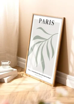 Ramme Modern Teak 42x59 cm - Passepartout Hvid 25x38 cm