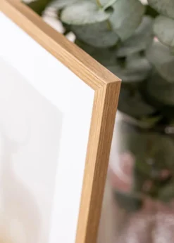 Ramme Modern Teak 40x50 cm - Passepartout Hvid 12x16 inches