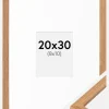 Ramme Modern Teak 20x30 cm - Passepartout Hvid 9x11 cm