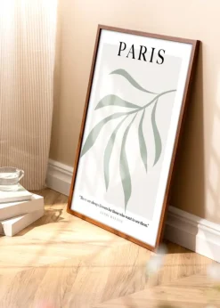 Ramme Modern varmt Brun 40x50 cm - Passepartout Hvid 27x35 cm