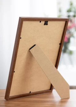 Ramme Modern varmt Brun 20x30 cm - Passepartout Hvid 15x22 cm