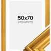 Ramme Mora Premium Guld 50x70 cm - Passepartout Hvid 16x24 inches