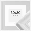 Ramme Mora Premium Hvid 30x30 cm - Passepartout Hvid 20x20 cm