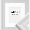 Ramme Mora Premium Hvid 24x30 cm - Passepartout Hvid 6x8 inches