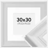 Ramme Mora Premium Hvid 30x30 cm - Passepartout Hvid 8x8 inches