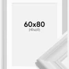 Ramme Mora Premium Hvid 60x80 cm - Passepartout Hvid 50x70 cm