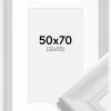 Ramme Mora Premium Hvid 50x70 cm - Passepartout Hvid 33x56 cm