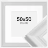 Ramme Mora Premium Hvid 50x50 cm - Passepartout Hvid 35x35 cm