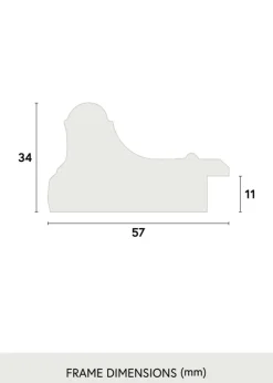 Ramme Mora Premium Hvid 50x50 cm - Passepartout Hvid 35x35 cm