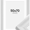 Ramme Mora Premium Hvid 50x70 cm - Passepartout Hvid 40x60 cm