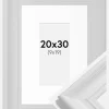 Ramme Mora Premium Hvid 20x30 cm - Passepartout Hvid 10x20 cm