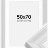 Ramme Mora Premium Hvid 50x70 cm - Passepartout Hvid 16x24 inches