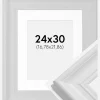 Ramme Mora Premium Hvid 24x30 cm - Passepartout Hvid 7x9 inches