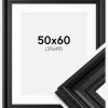 Ramme Mora Premium Sort 50x60 cm - Passepartout Hvid 40x50 cm