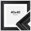 Ramme Mora Premium Sort 40x40 cm - Passepartout Hvid 32x32 cm