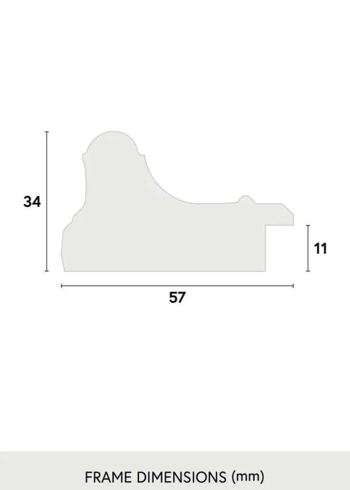 Ramme Mora Premium Sort 20x30 cm - Passepartout Hvid 15x22 cm