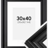 Ramme Mora Premium Sort 30x40 cm - Passepartout Hvid 21x29,7 cm (A4)