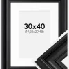 Ramme Mora Premium Sort 30x40 cm - Passepartout Hvid 8x12 inches