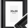 Ramme Mora Premium Sort 20x30 cm - Passepartout Hvid 10x20 cm