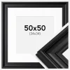 Ramme Mora Premium Sort 50x50 cm - Passepartout Hvid 35x35 cm